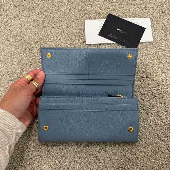 Prada light blue long wallet - Picture 9 of 14